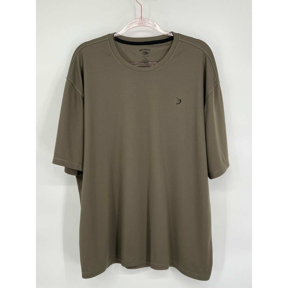 Reel Legends Freeline XXL Olive Green Fishing T-Shirt Marlin Logo Short Sleeve